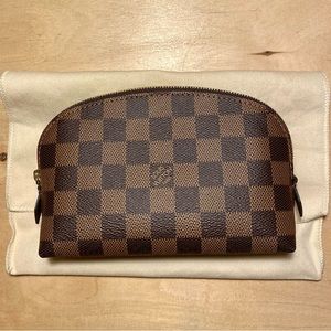 Louis Vuitton Cosmetic Pouch PM in Damier Ebene